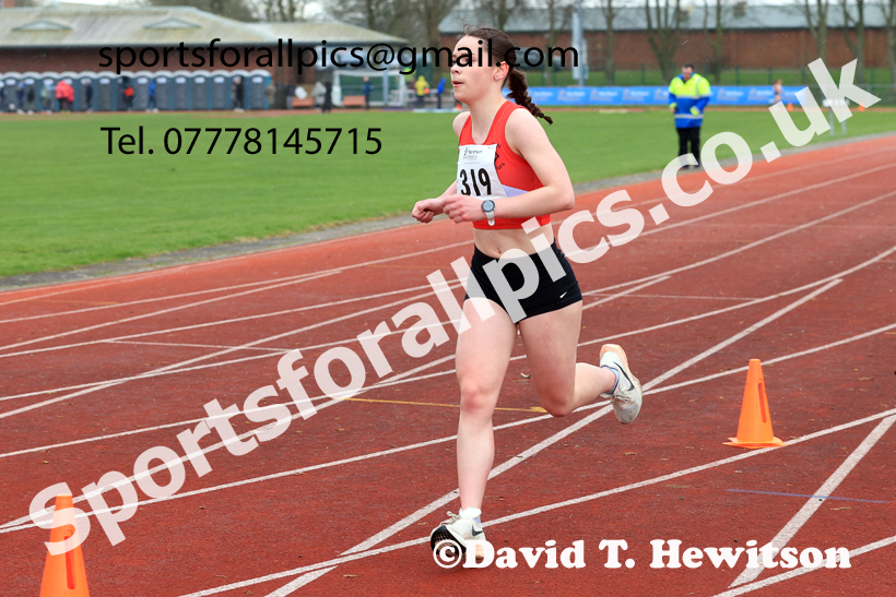 Womens Under-17s Young Athletes 5k, 2026 Northern Mens 12 and Womens 6 Stage Road Relays and Young Athletes 5k, Sheepmount Stadium, Carlisle. Photo: David T. Hewitson/Sports for All Pics